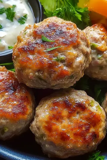 Greek Turkey Meatballs with Tzatziki