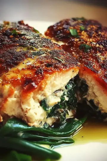 Healthy Blackened Salmon with Spinach & Parmesan Filling
