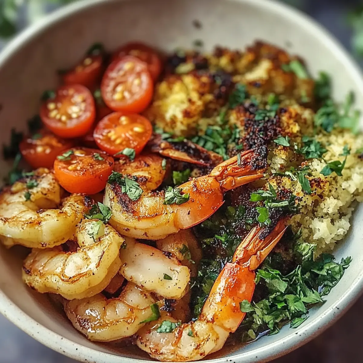 Healthy Grilled Shrimp Quinoa Bowl