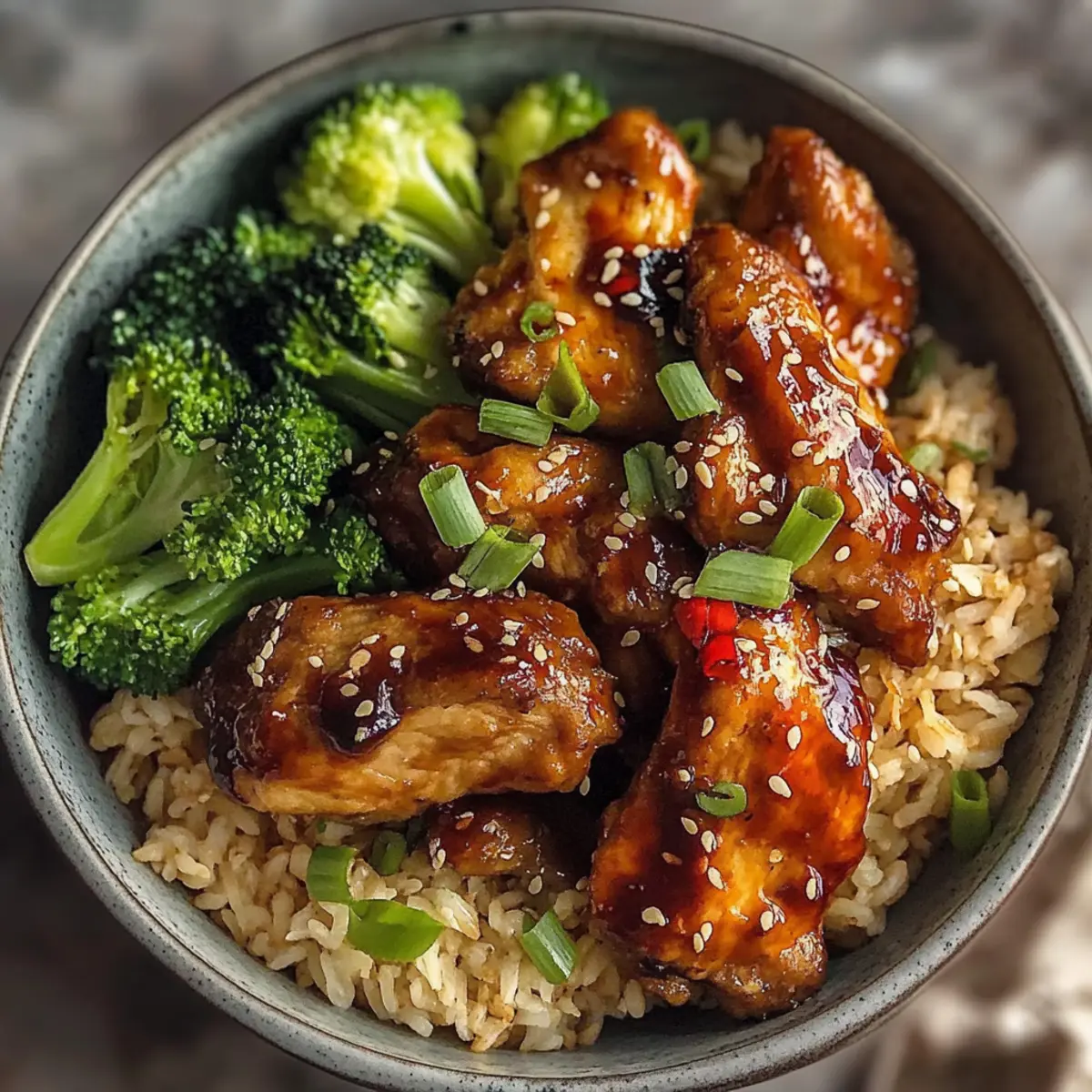 Healthy Sticky Chicken Bowls
