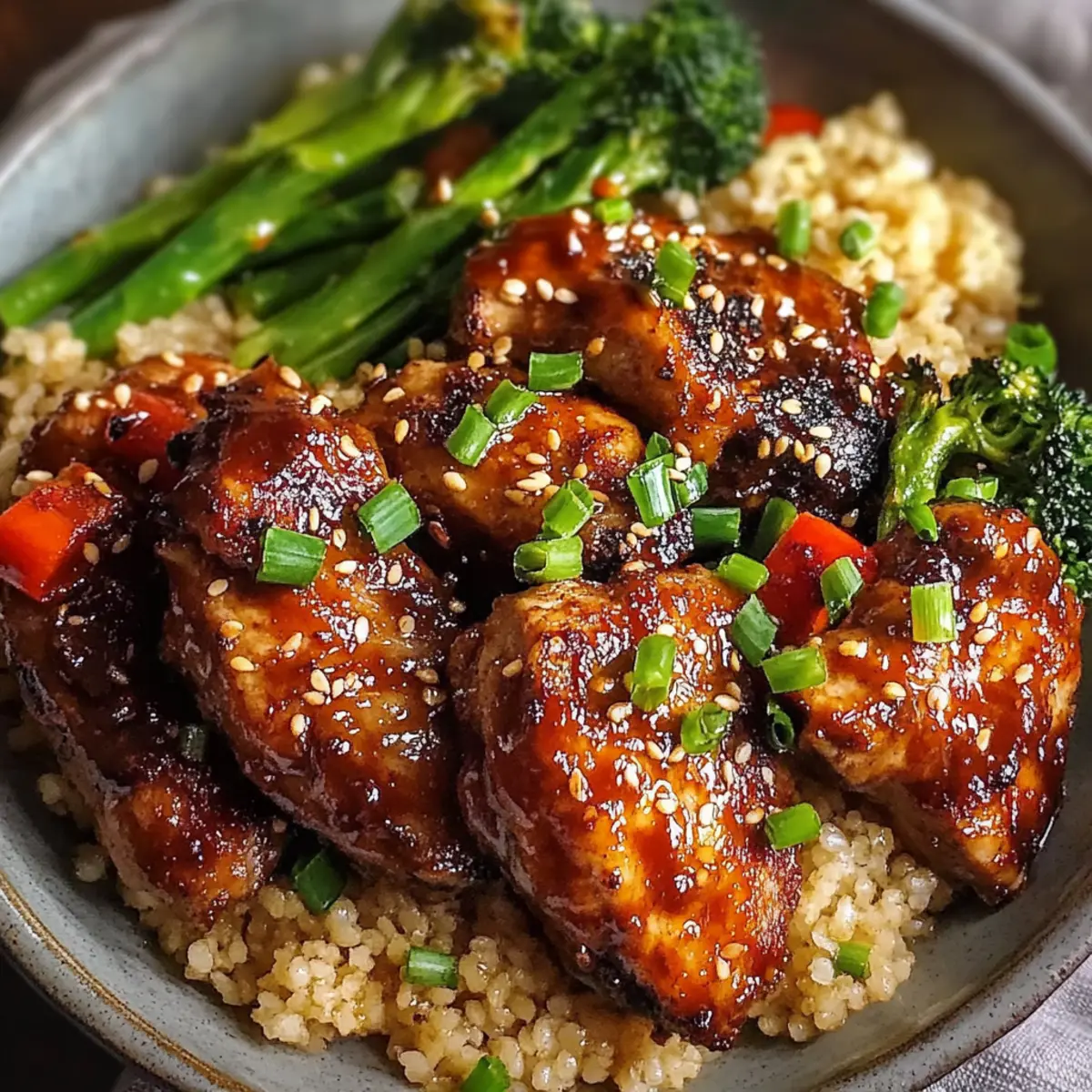 Healthy Sticky Chicken Bowls