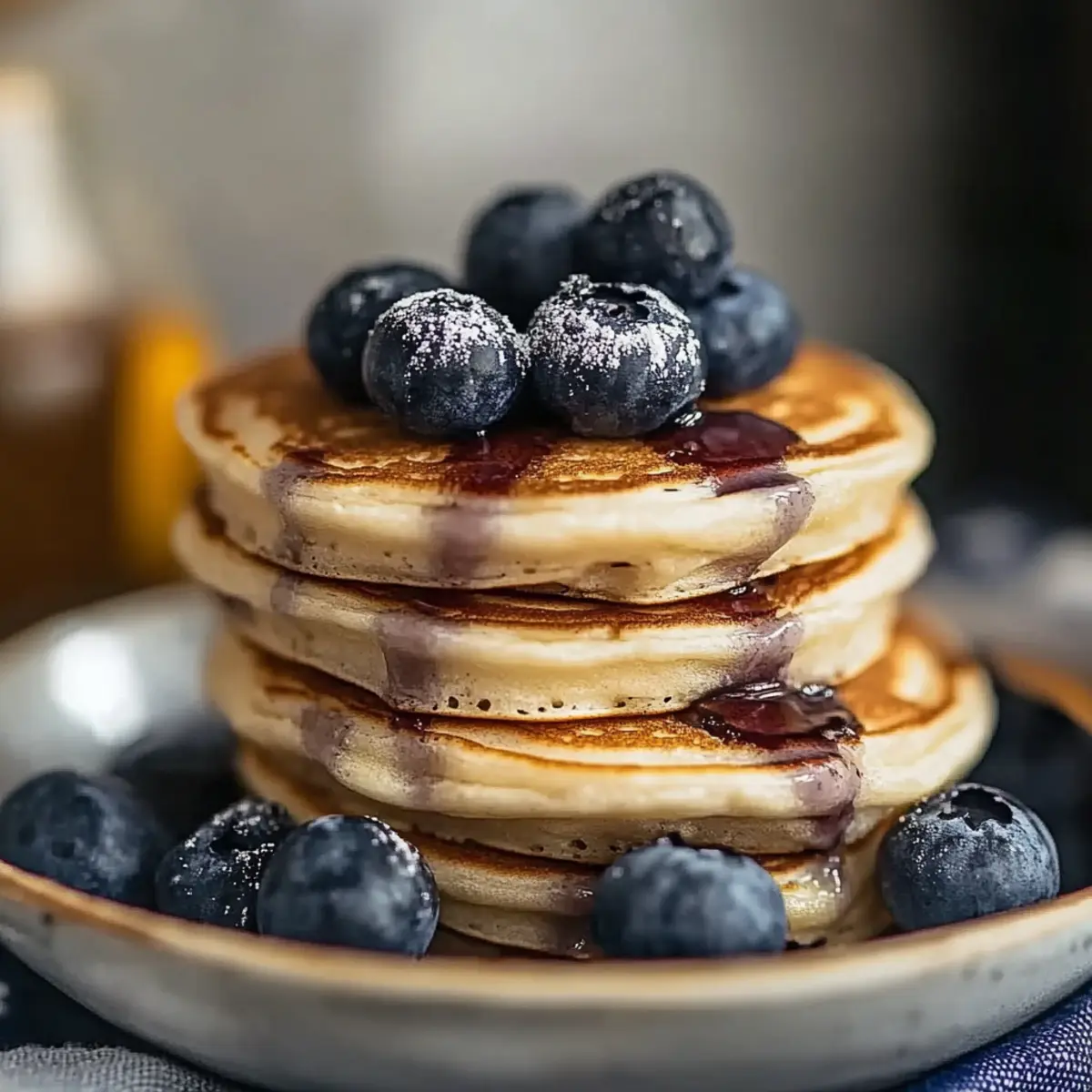 High-Protein Blueberry Pancakes