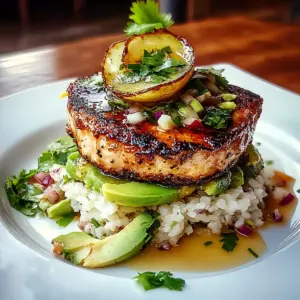 Honey Lime Chicken & Avocado Rice Stack