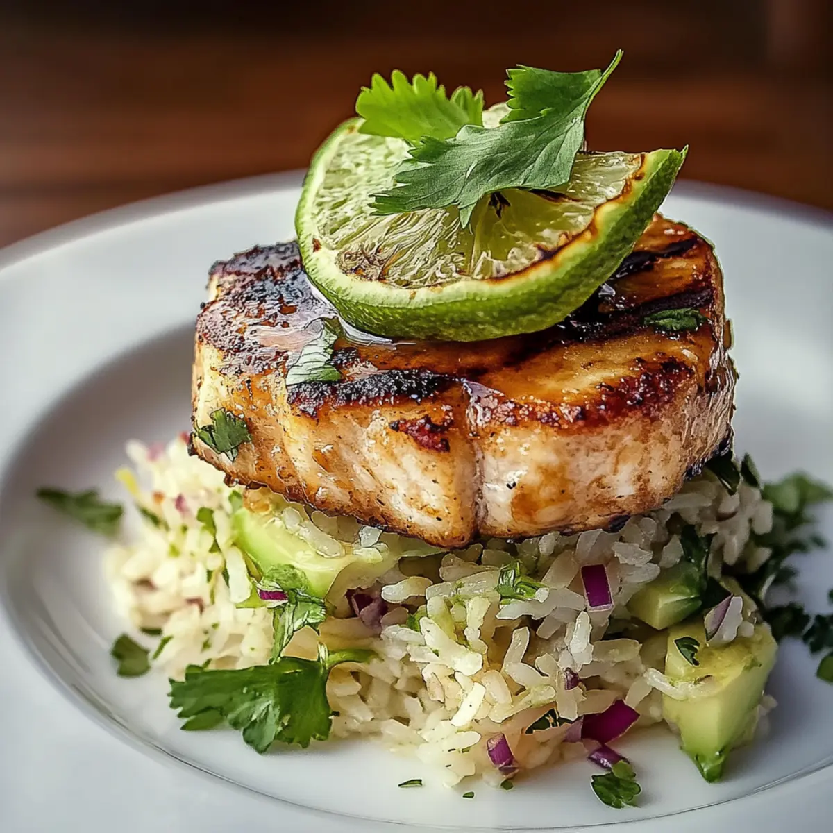 Honey Lime Chicken & Avocado Rice Stack