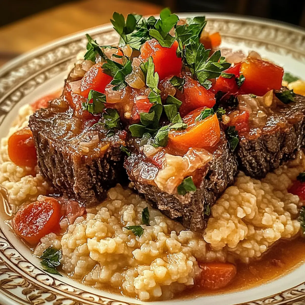 Italian Inspired Pot Roast and Risotto Dinner