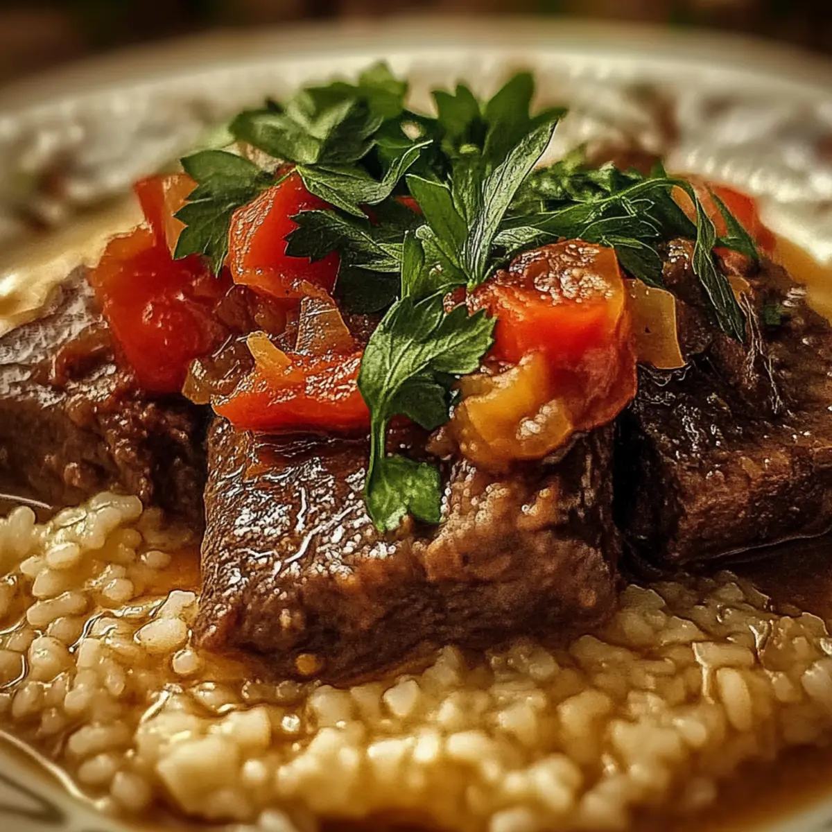 Italian Inspired Pot Roast and Risotto Dinner
