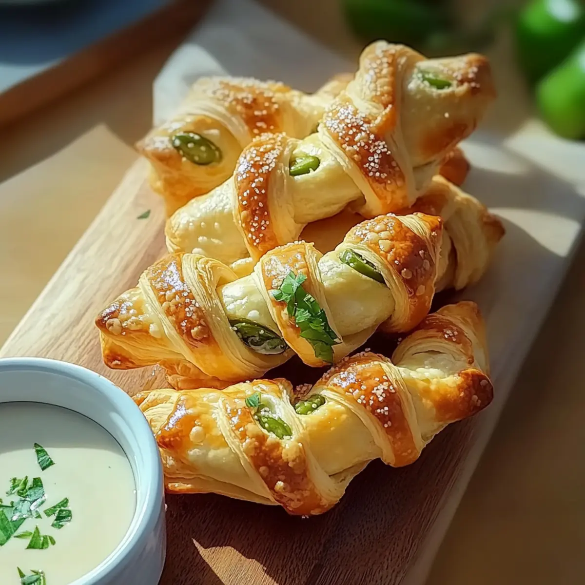 Jalapeños Popper Puff Pastry Twists