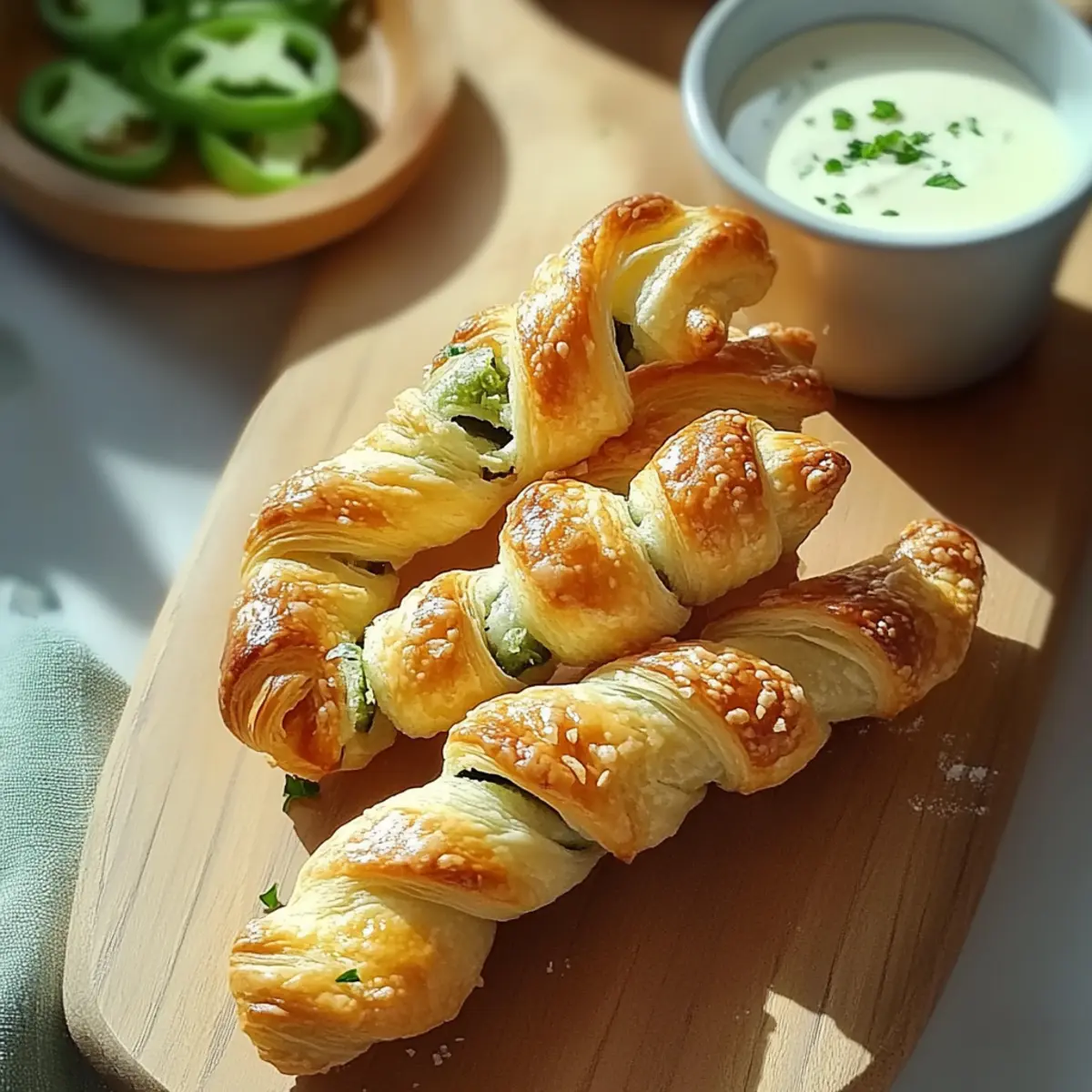 Jalapeños Popper Puff Pastry Twists