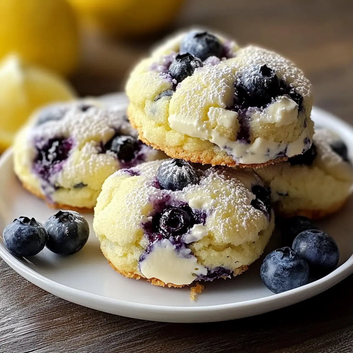 Lemon Blueberry Cheesecake Cookies