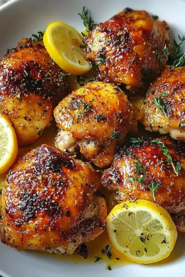 Lemon Paprika Roast Chicken Thighs