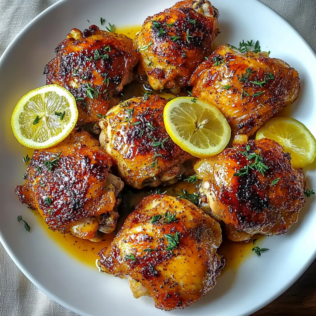 Lemon Paprika Roast Chicken Thighs