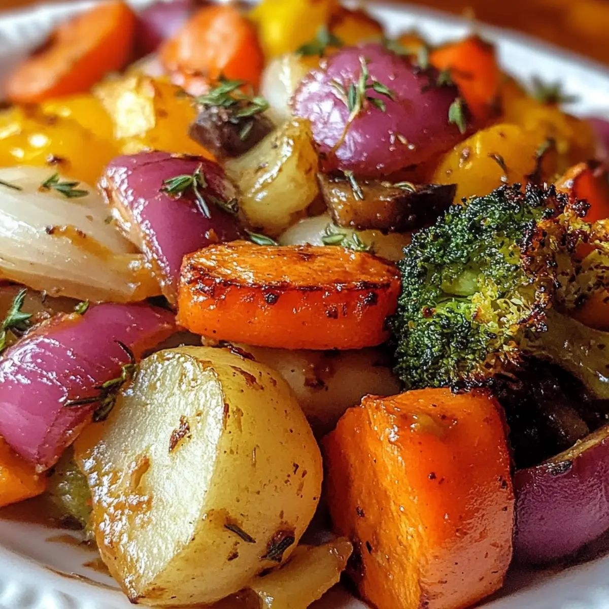 Maple Dijon Roasted Vegetables