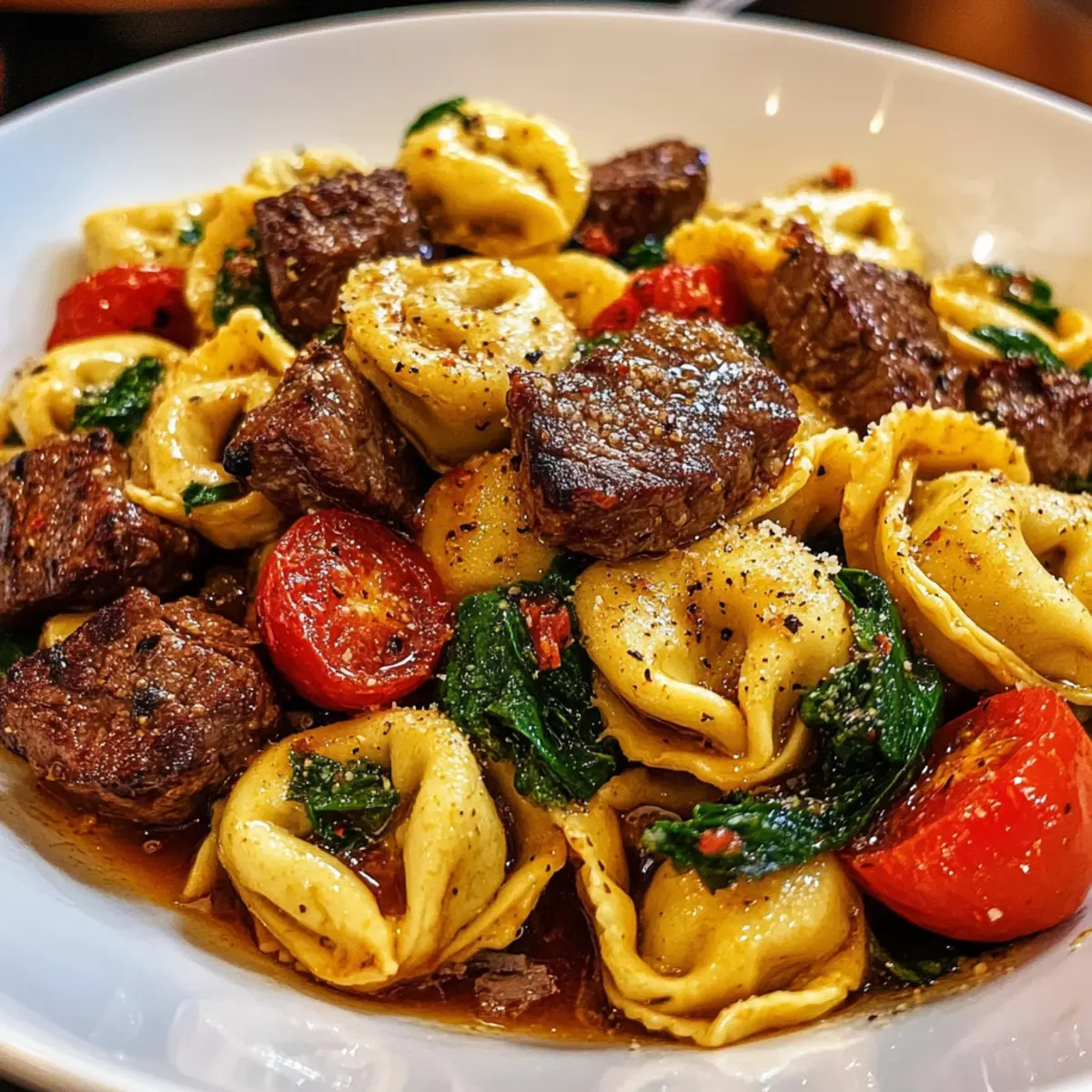 One-Pan Steak Bite Tortellini