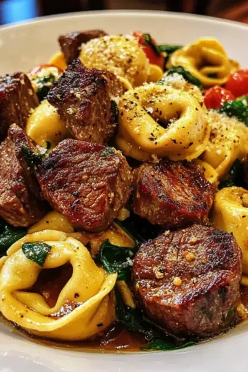 One-Pan Steak Bite Tortellini