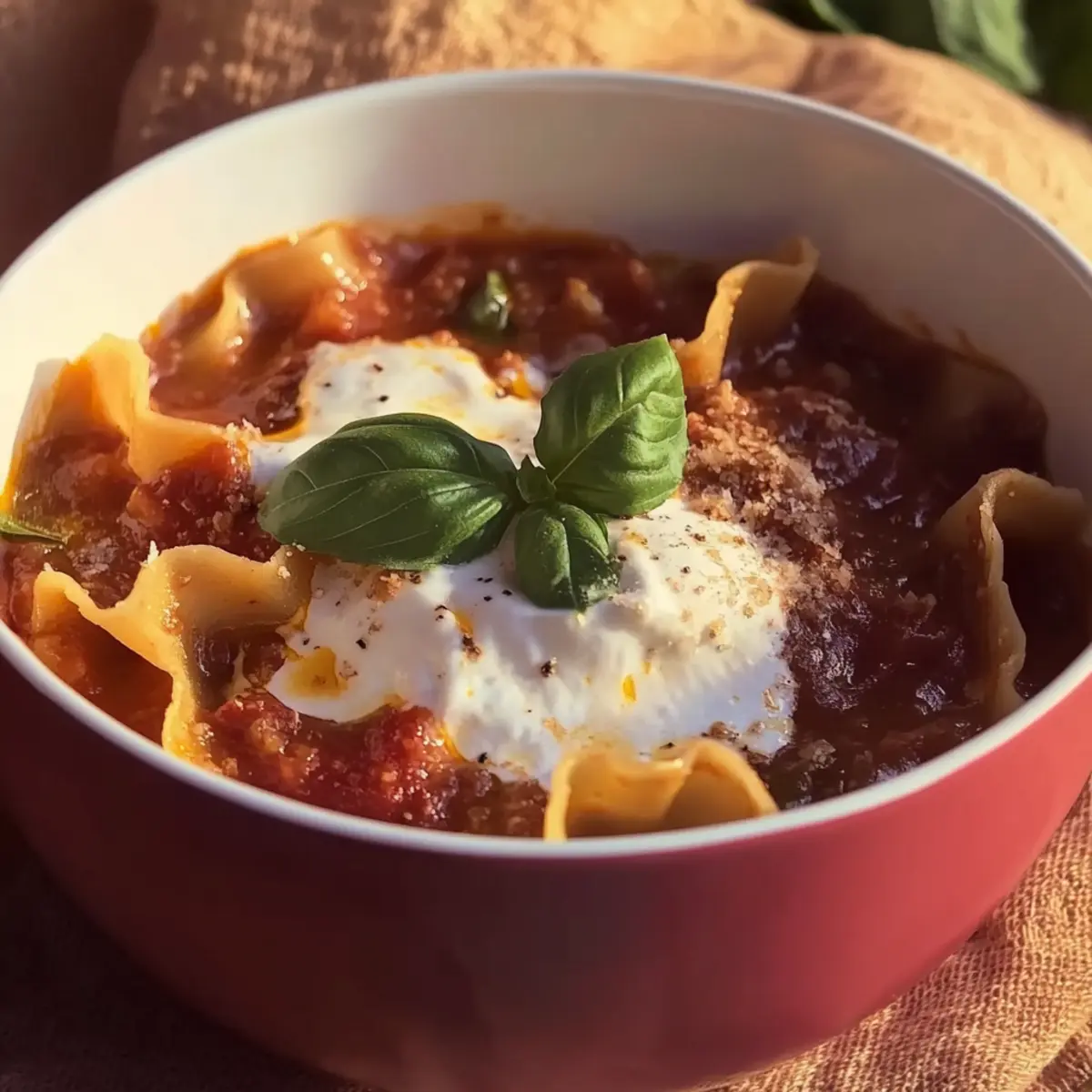 One-Pot Lasagna Soup