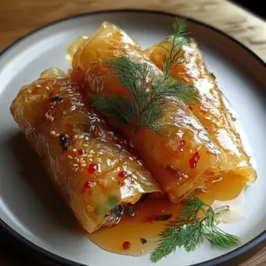 Oven Fried Feta Rolls with Chili Honey