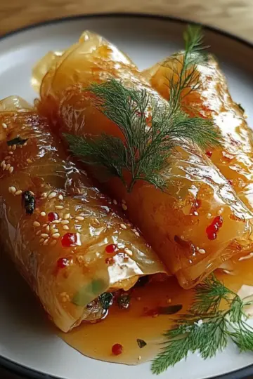 Oven Fried Feta Rolls with Chili Honey