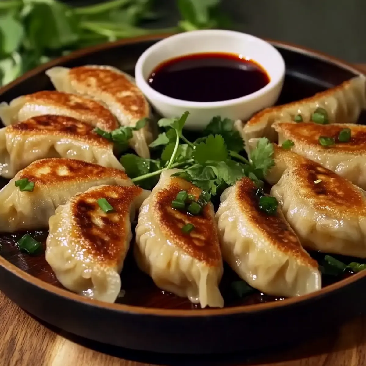 Pan-Fried Chicken Dumplings