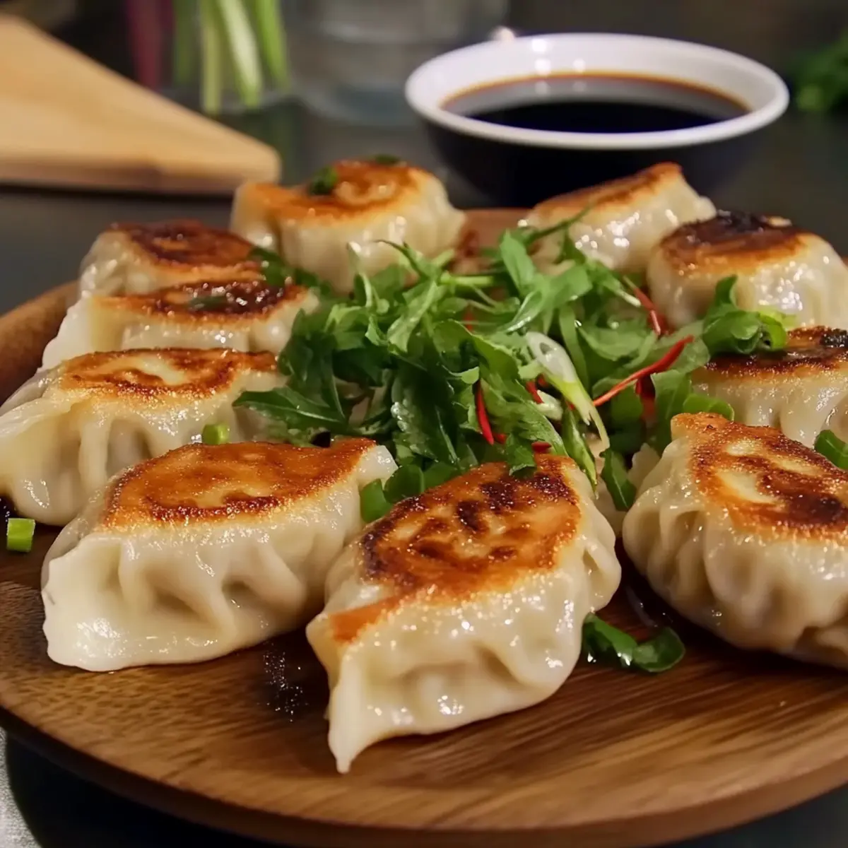 Pan-Fried Chicken Dumplings