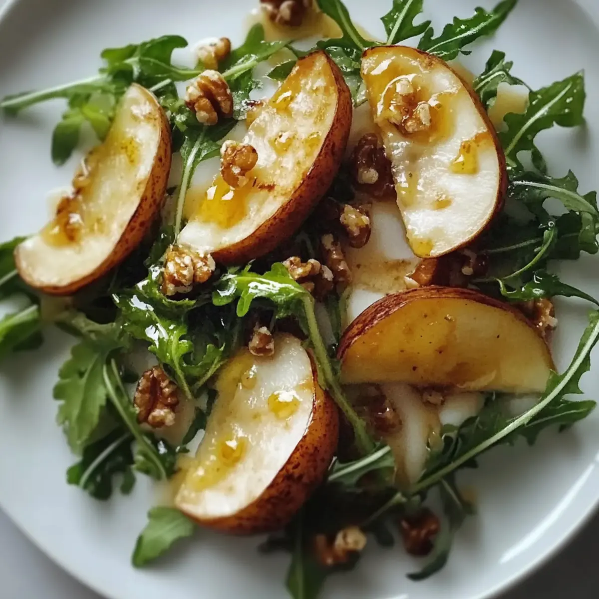 Pear and Arugula Salad with Honey Vinaigrette