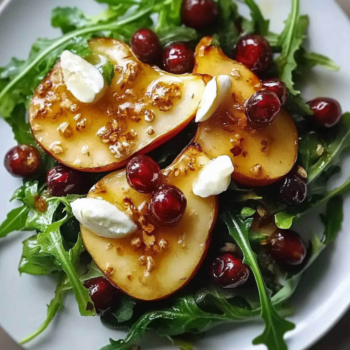 Pear and Arugula Salad with Honey Vinaigrette