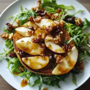 Pear and Arugula Salad with Honey Vinaigrette