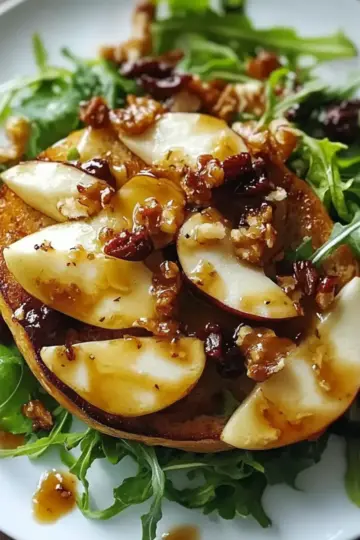 Pear and Arugula Salad with Honey Vinaigrette