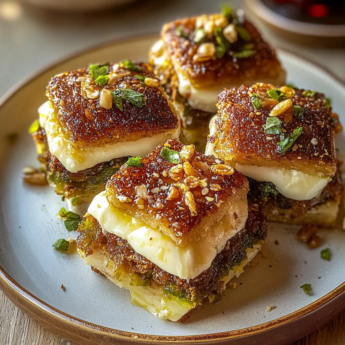 Pistachio Crusted Brie Bites