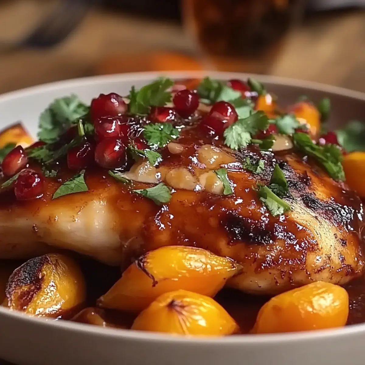 Pomegranate Orange Glazed Chicken