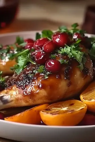 Pomegranate Orange Glazed Chicken