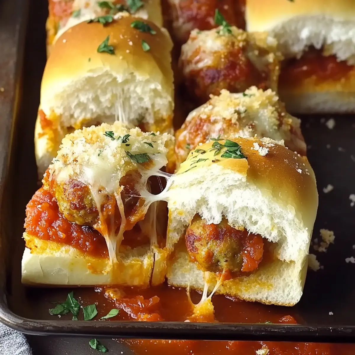 Pull-Apart Meatball Sliders