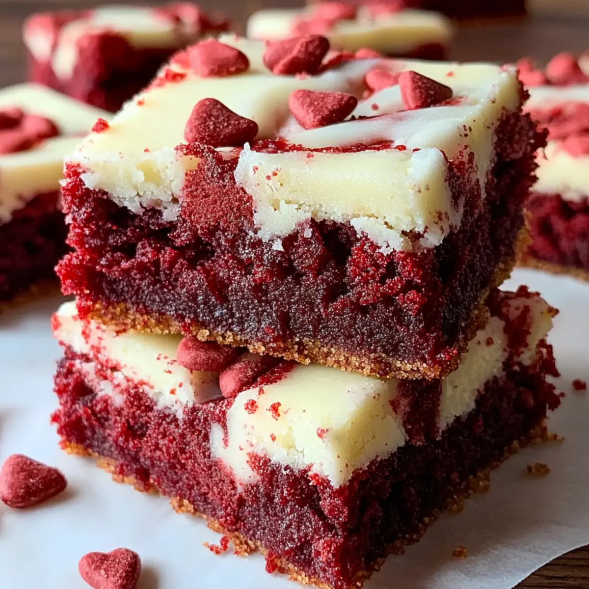 Red Velvet Cookie Bars