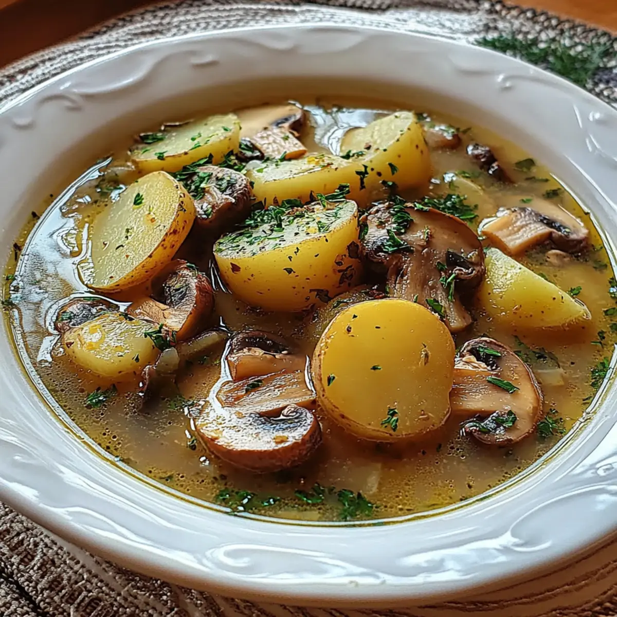 Russian Potato and Mushroom Soup