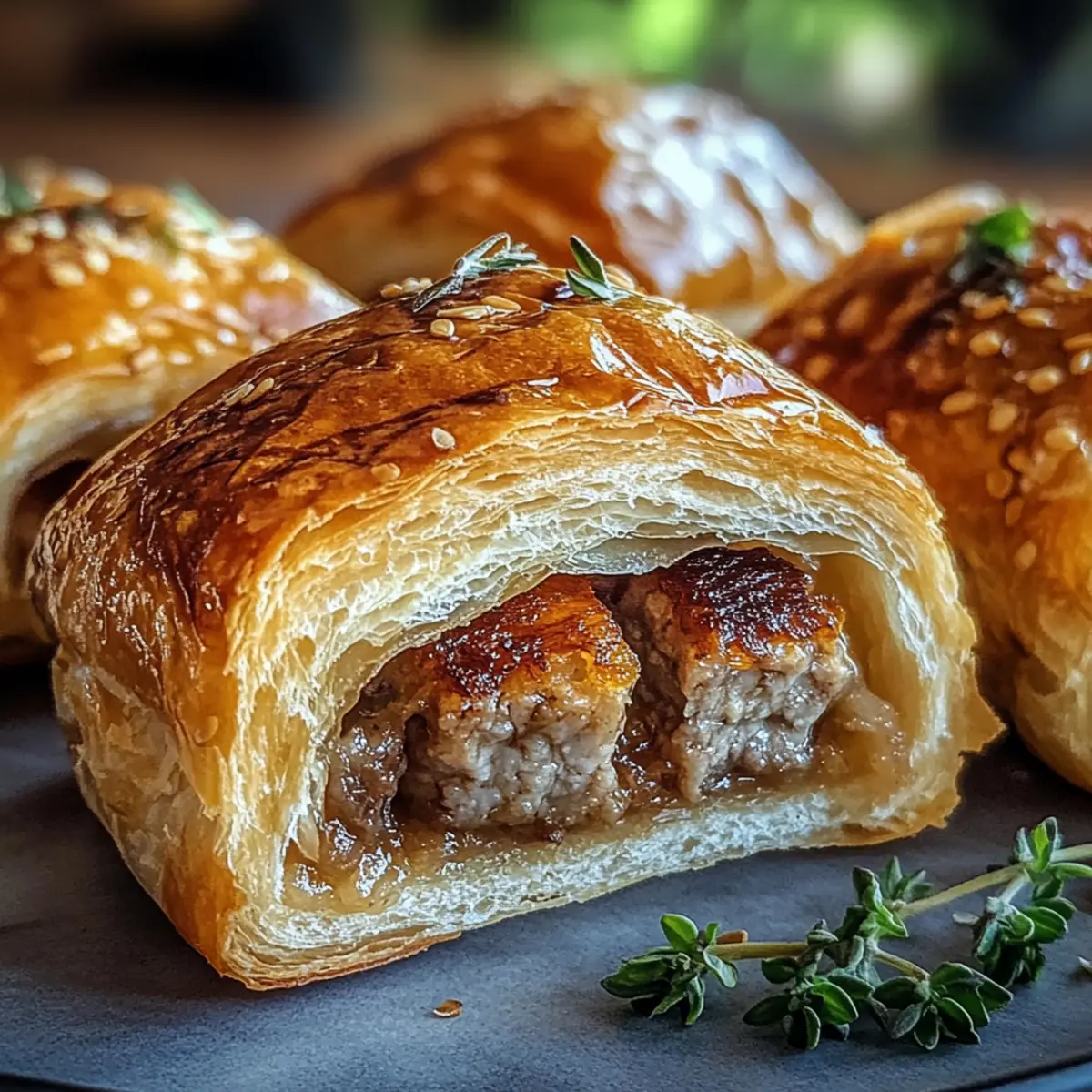 Savory French Onion Sausage Rolls