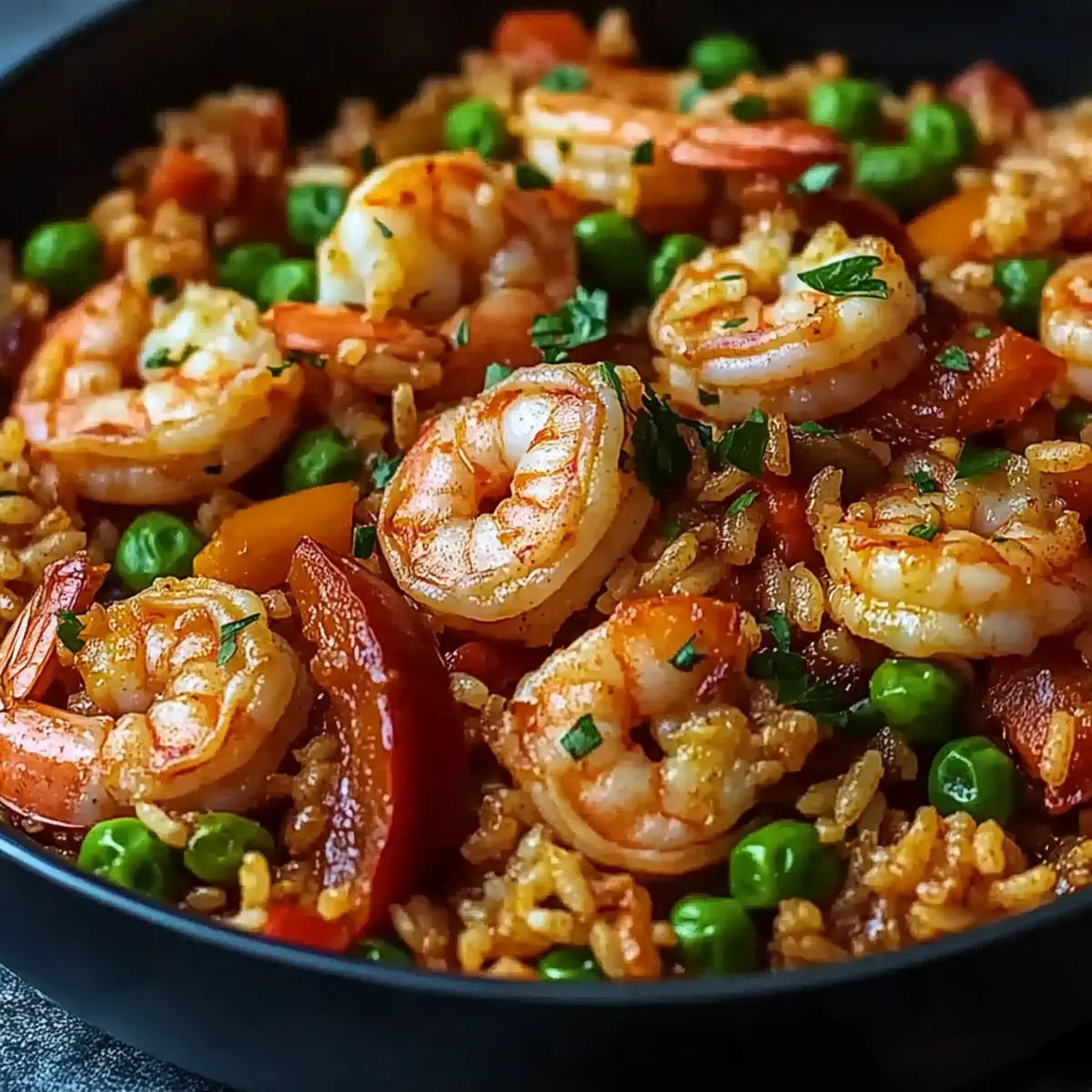 Shrimp Dirty Rice with Bell Peppers & Spice