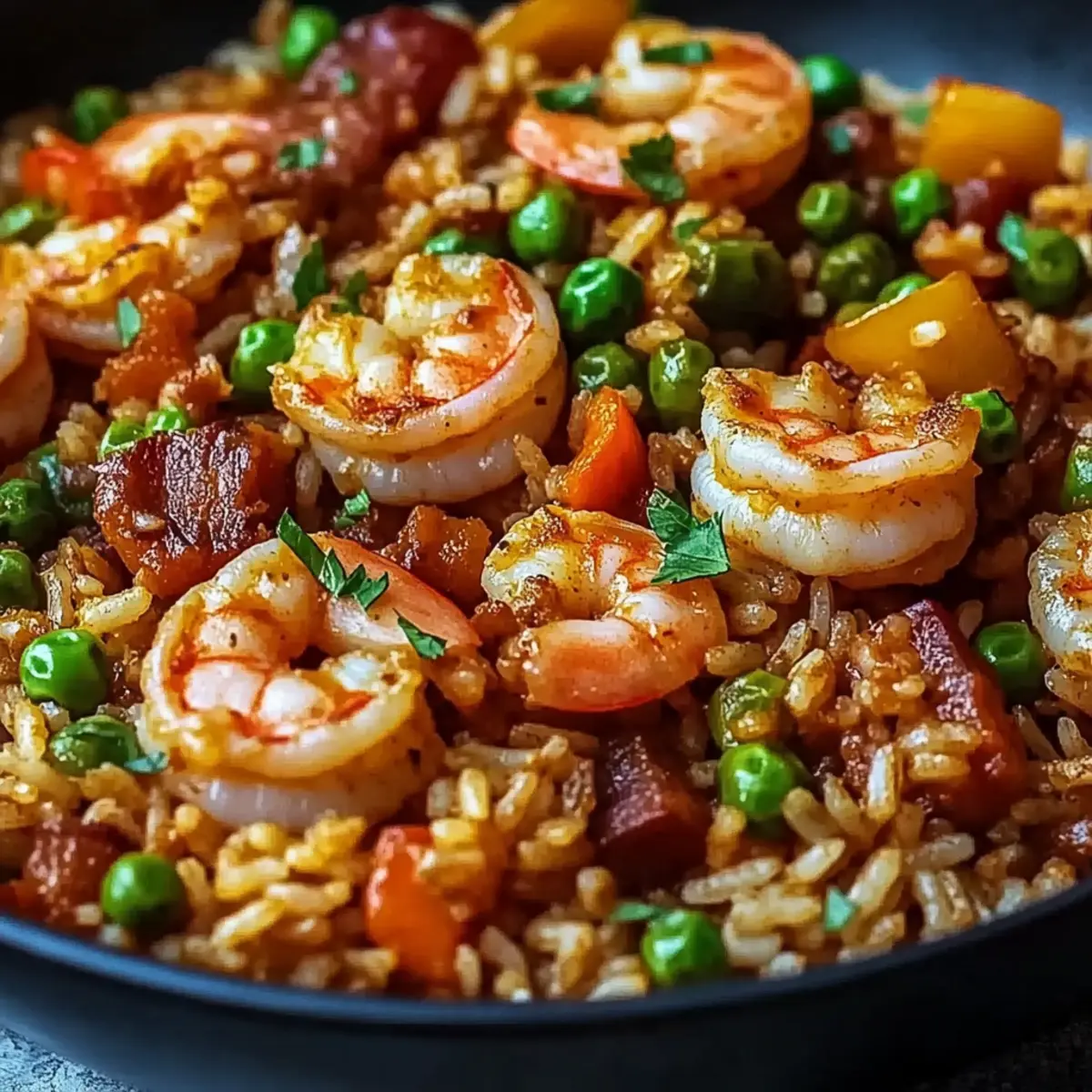 Shrimp Dirty Rice with Bell Peppers & Spice