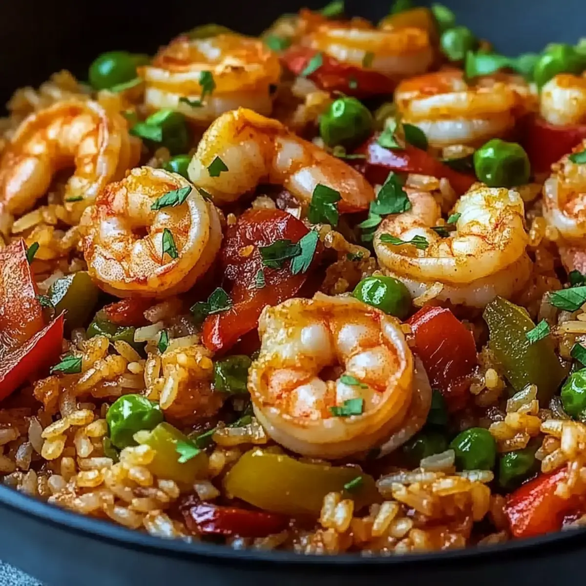 Shrimp Dirty Rice with Bell Peppers & Spice