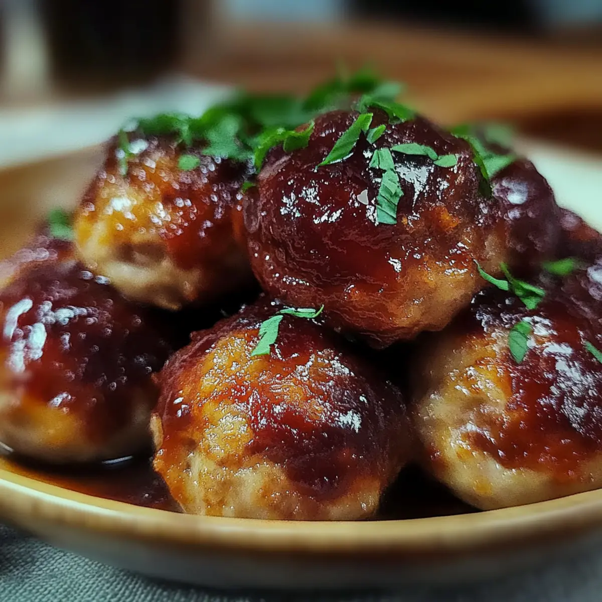 Slow Cooker Bourbon Apple Butter Meatballs