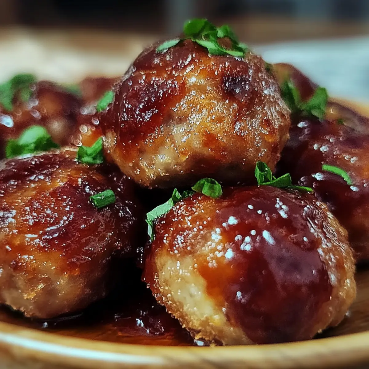 Slow Cooker Bourbon Apple Butter Meatballs