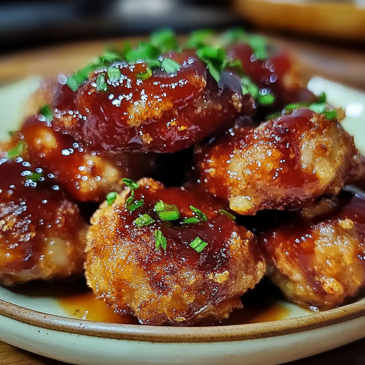 Slow Cooker Bourbon Apple Butter Meatballs