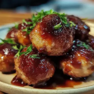 Slow Cooker Bourbon Apple Butter Meatballs