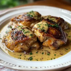 Smothered Chicken Thighs in Creamy Gravy