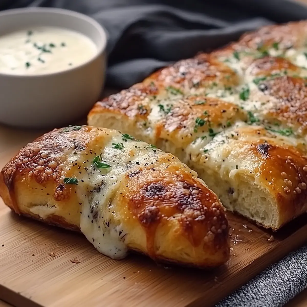 Soft Alfredo Chicken Bread