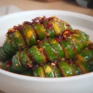 Spicy Spiral Cucumber Salad