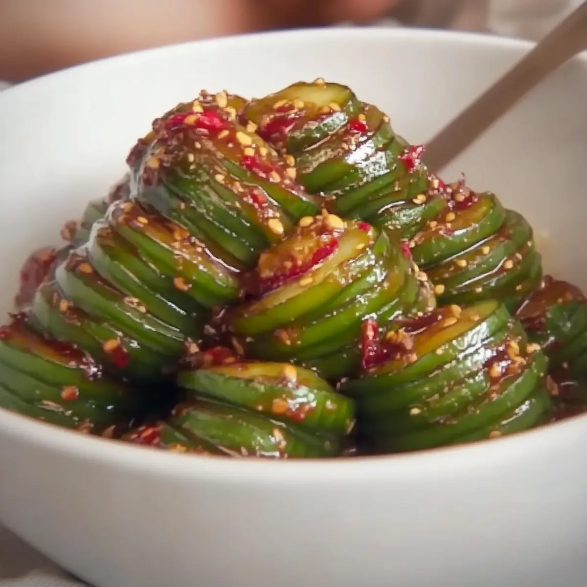 Spicy Spiral Cucumber Salad