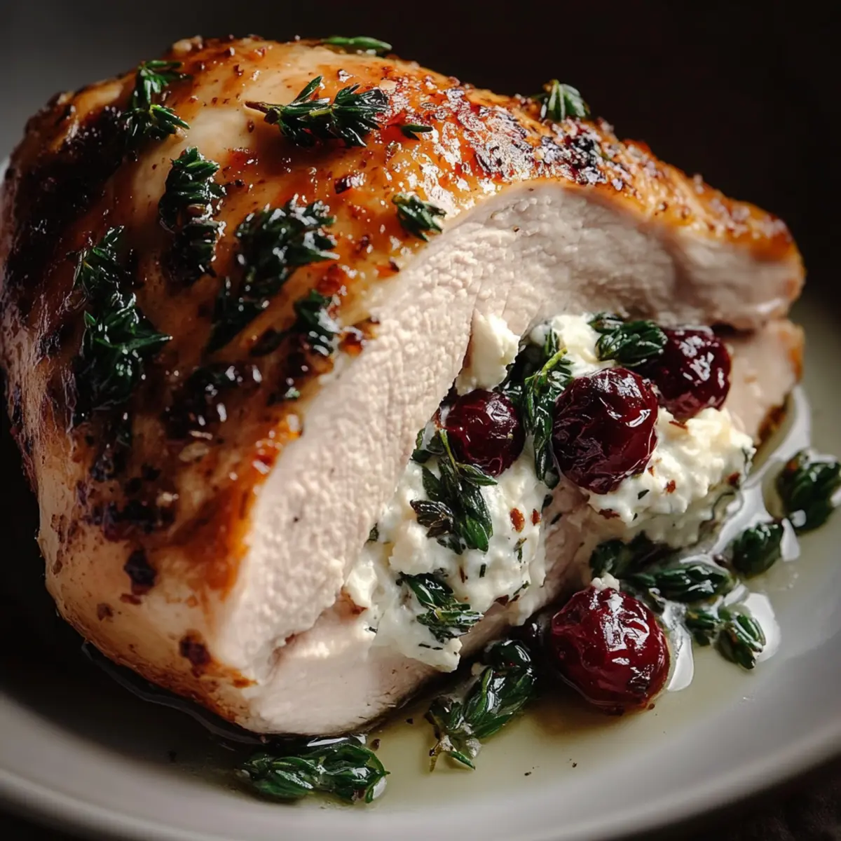 Spinach & Cranberry Stuffed Chicken Breasts