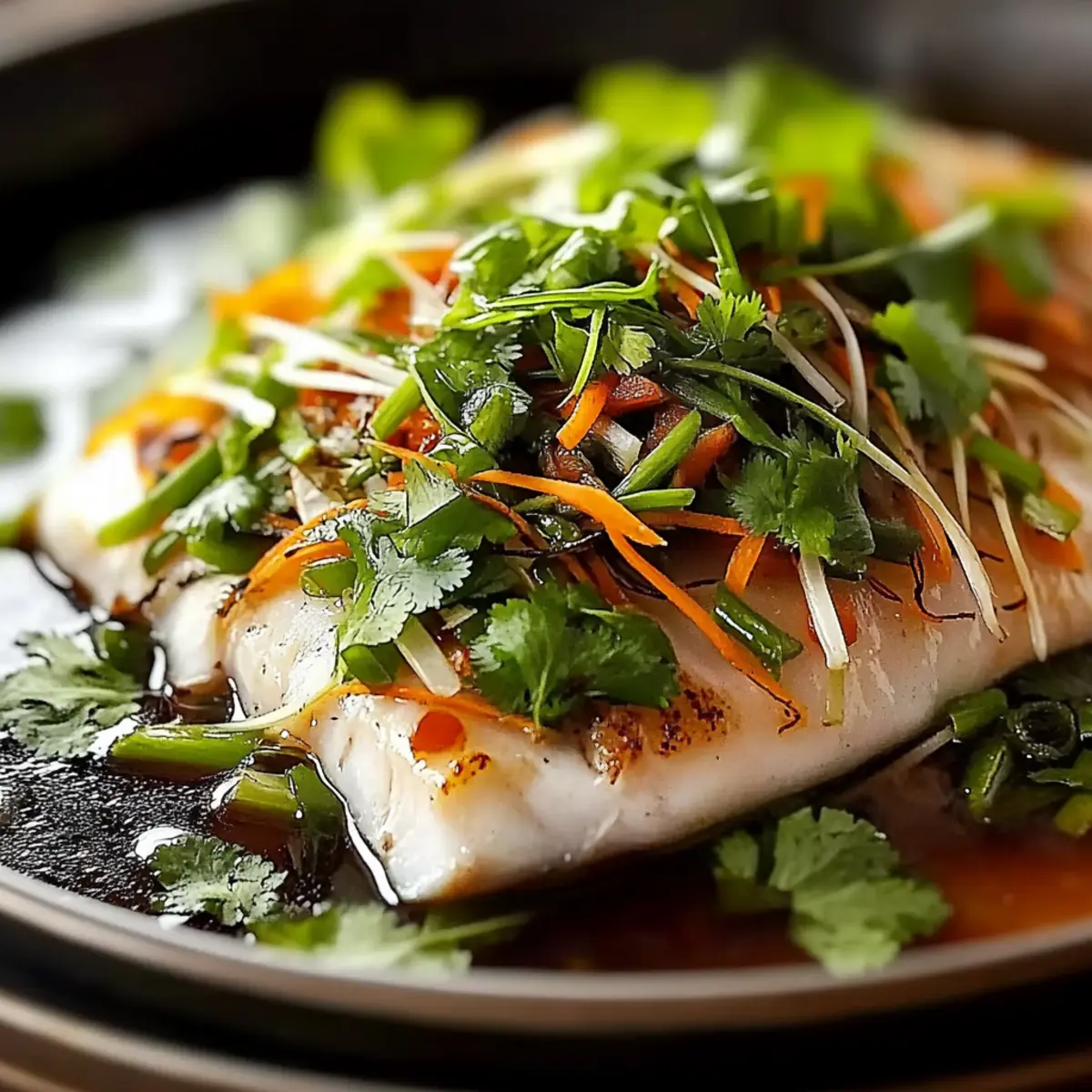 Steamed Fish with Ginger and Soy Sauce