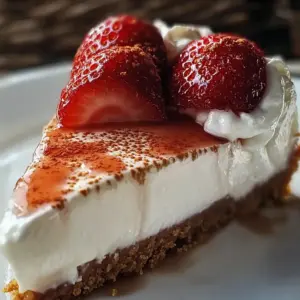 Strawberry Topped Cheesecake Dessert