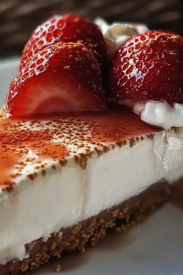 Strawberry Topped Cheesecake Dessert
