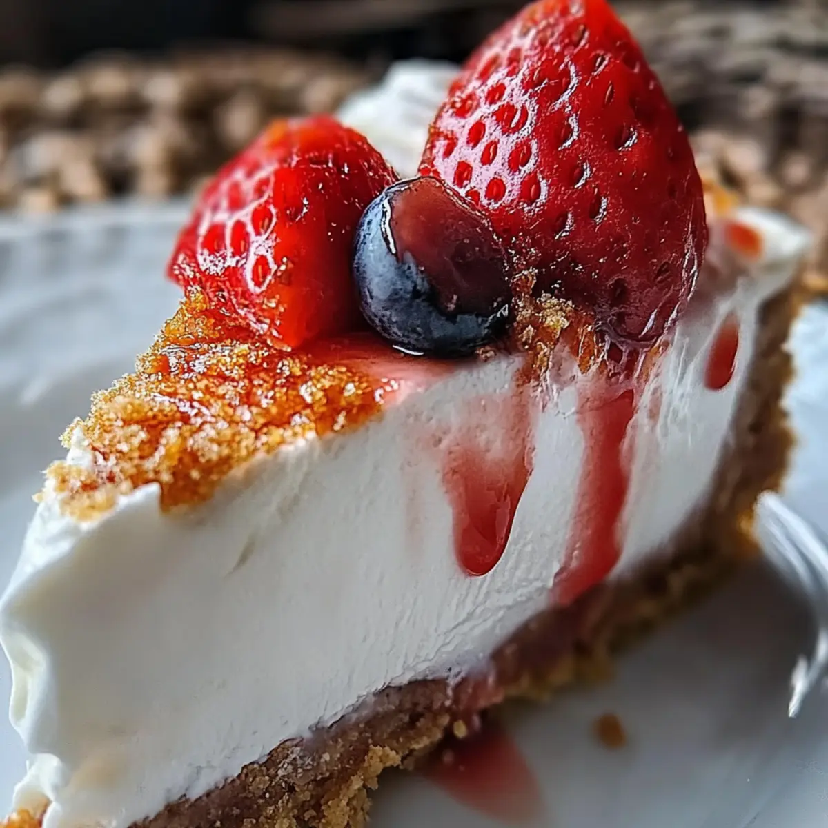 Strawberry Topped Cheesecake Dessert
